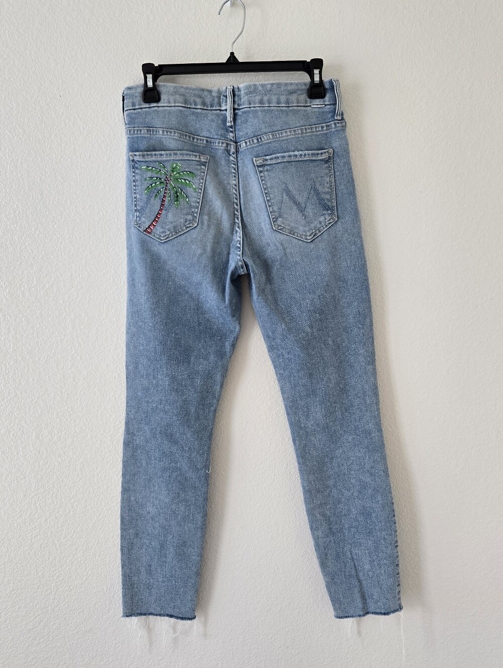 MOTHER High Waisted Looker‎ Ankle Fray Drinking By the Pool Jeans size 29 Skinny - Picture 6 of 16